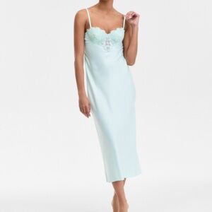 I.n.c. International Concepts Women's Lace Applique Satin Nightgown